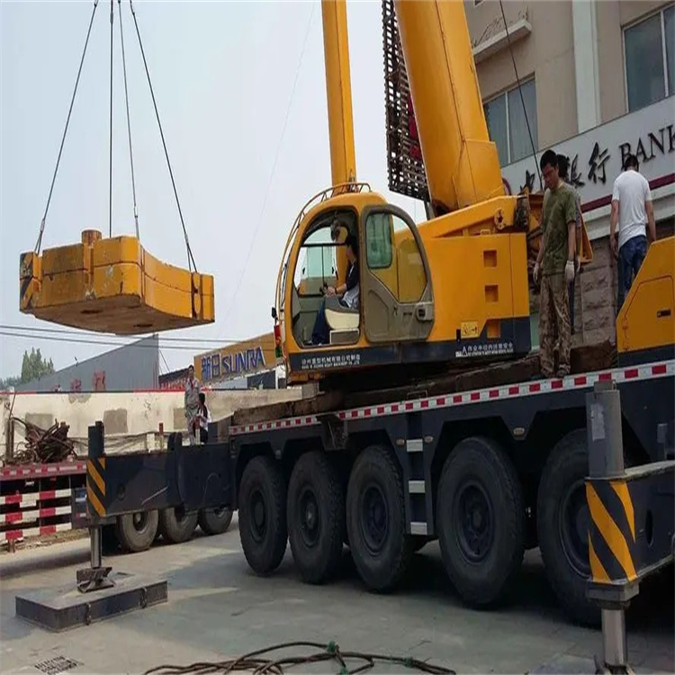 青州当地吊车出租|机器吊装|75吨|工厂搬迁服务